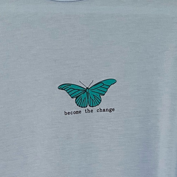 Blue cozy oversized Tee - Picture 3 of 4